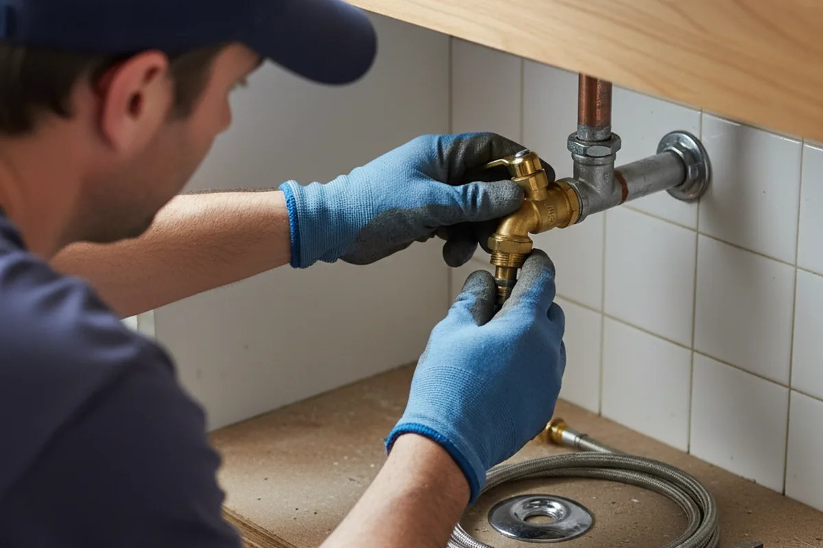 Shutoff valve and fitting work during Emergency Plumbing in Berea